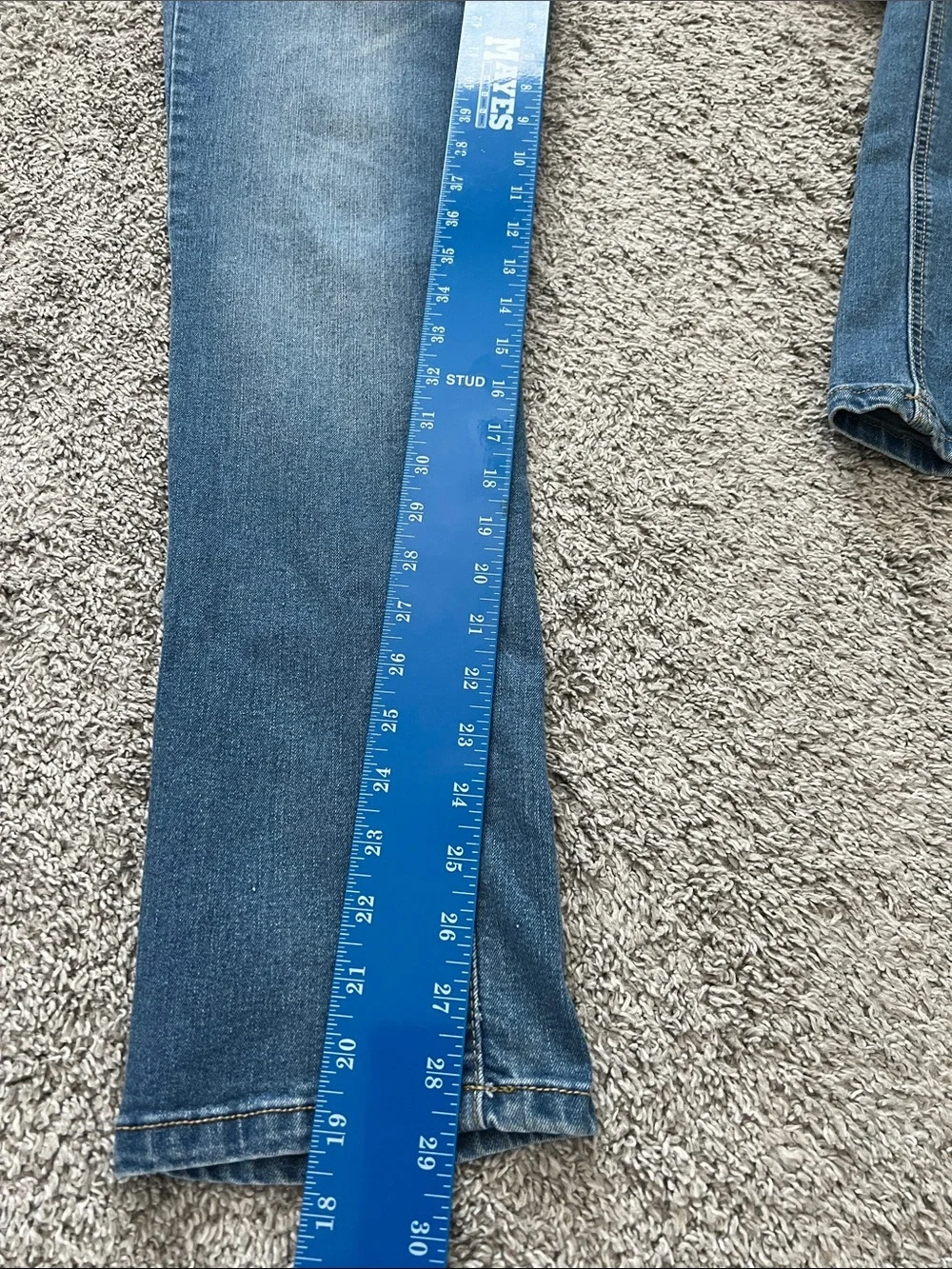 Ring of Fire Men's Faded Blue Denim Slim Straight Jeans - Size 32/30